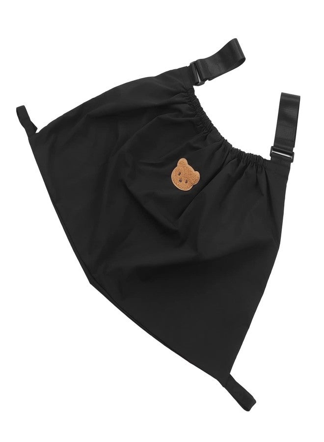 Marhynchus Stroller Bag, Waterproof Nylon, Reusable, Washable, Bear Pattern, Large Capacity for Mobile Phone (Black) - Image 2